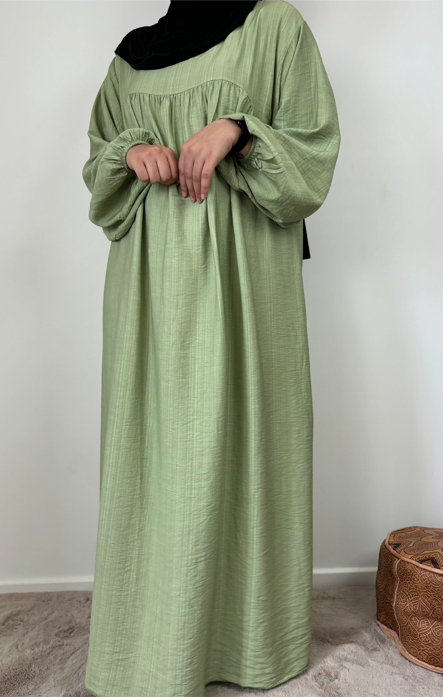 Robe coton effet lin