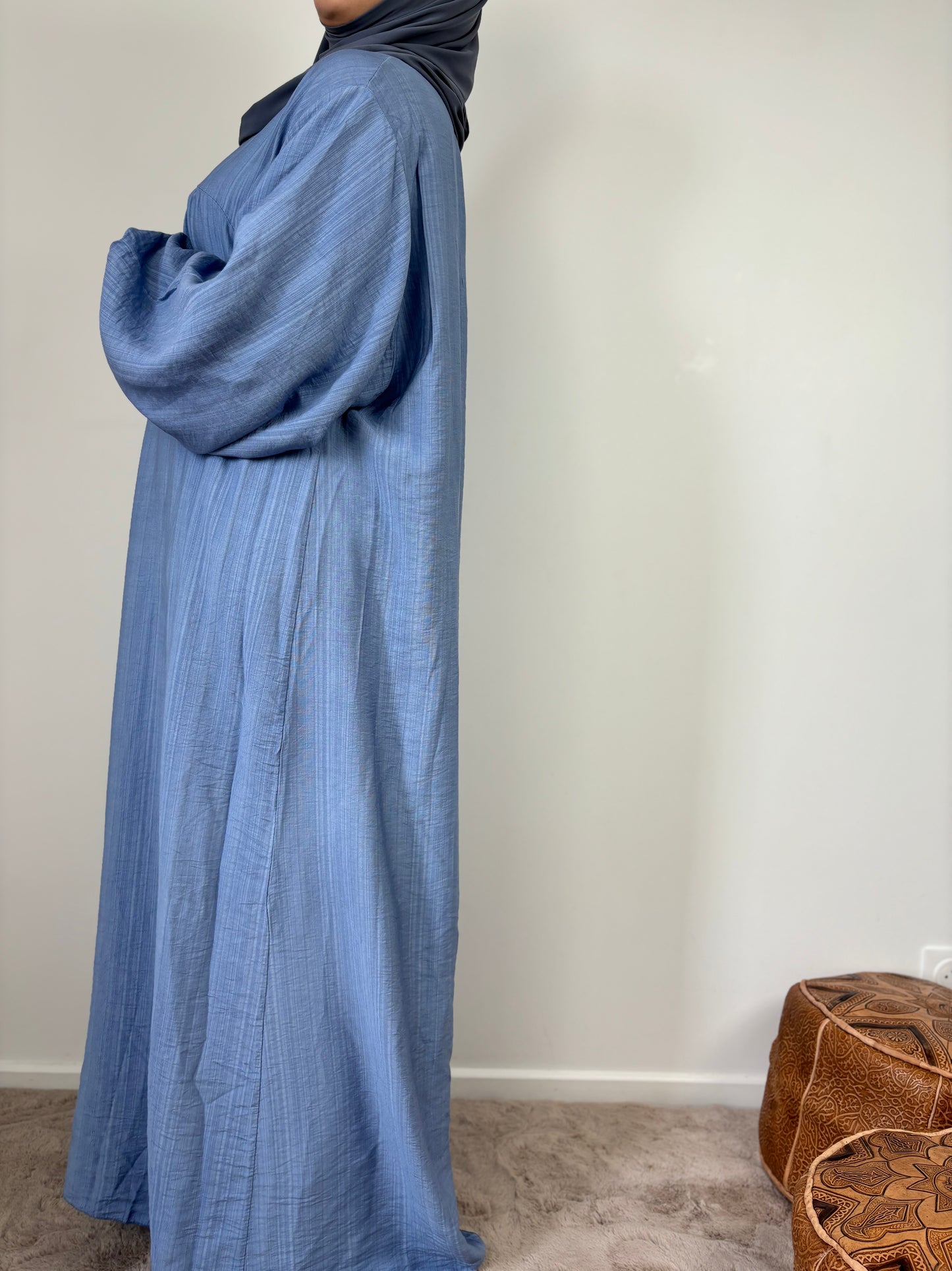Robe coton effet lin