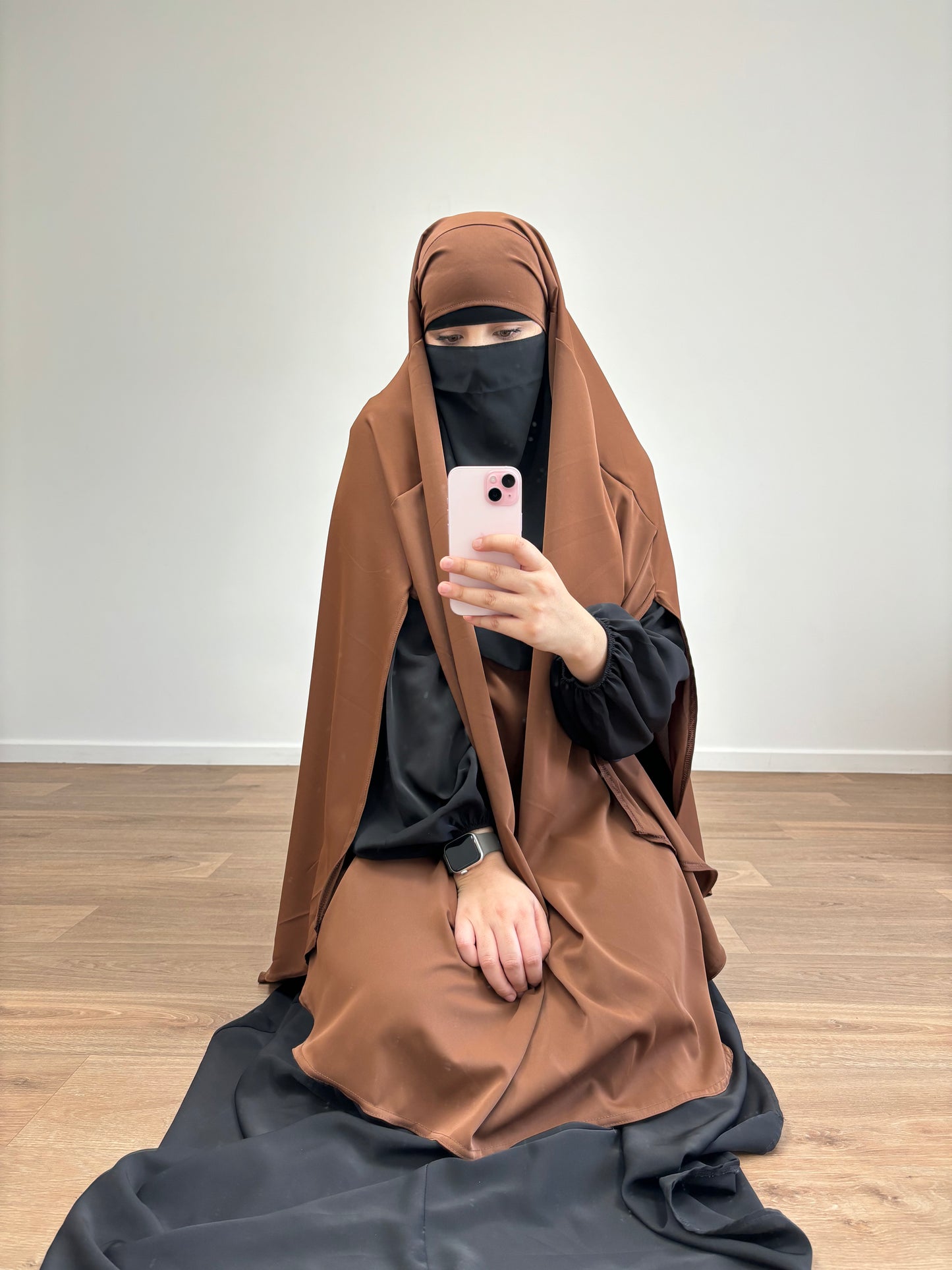 Hijab marron caramel