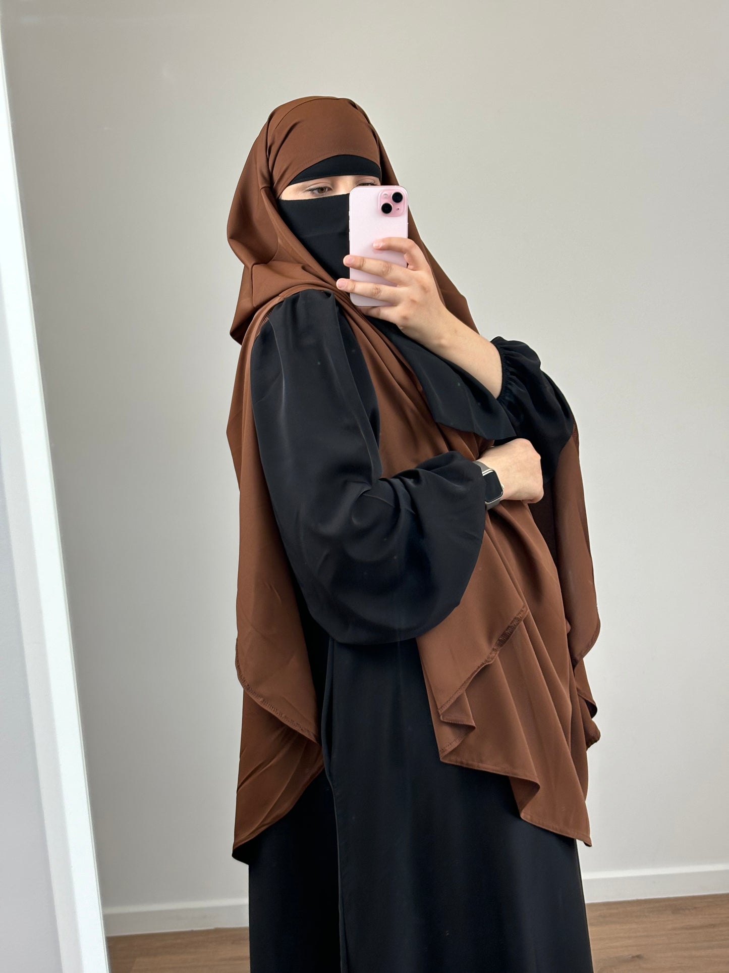 Hijab marron caramel