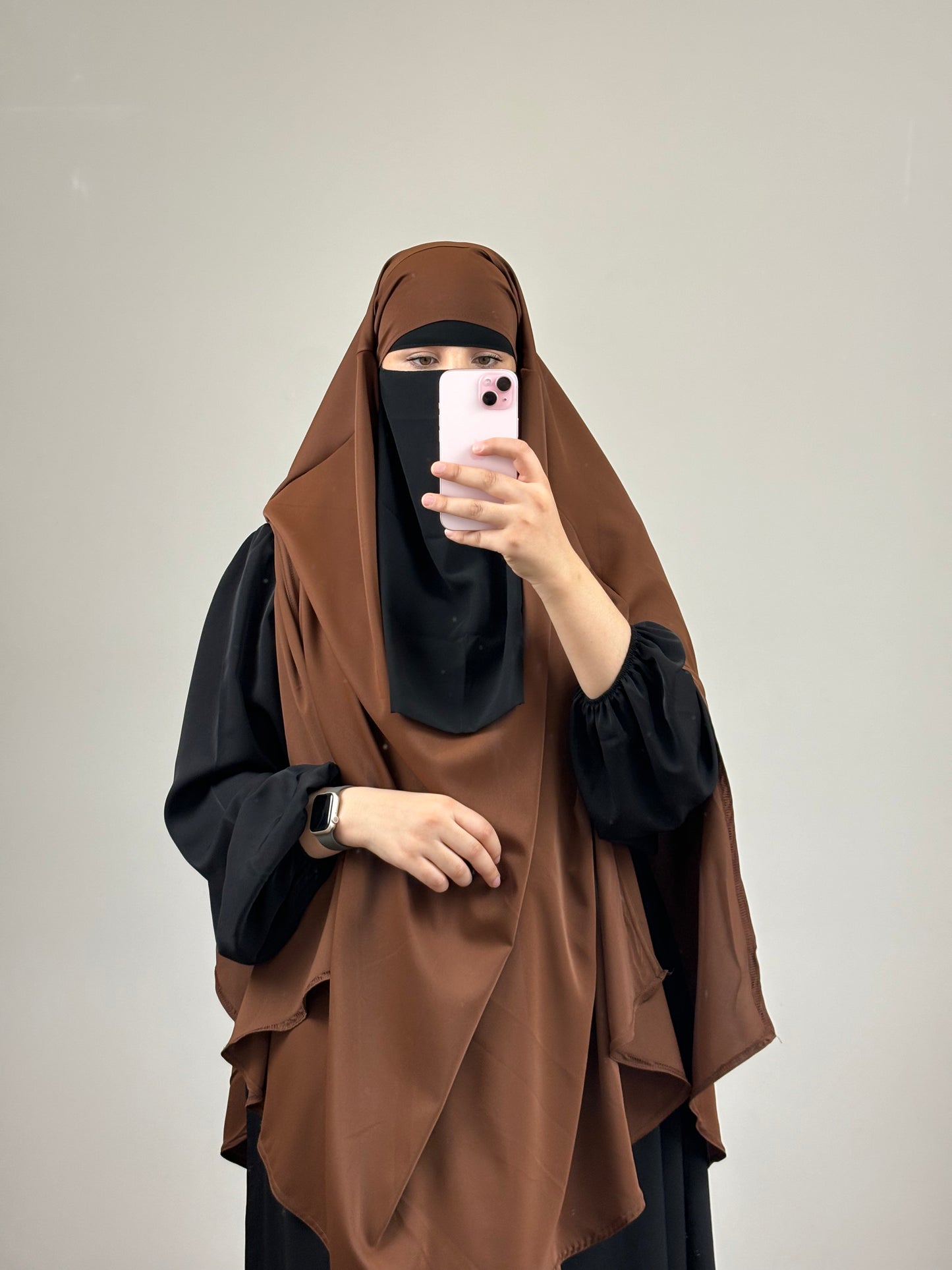 Hijab marron caramel