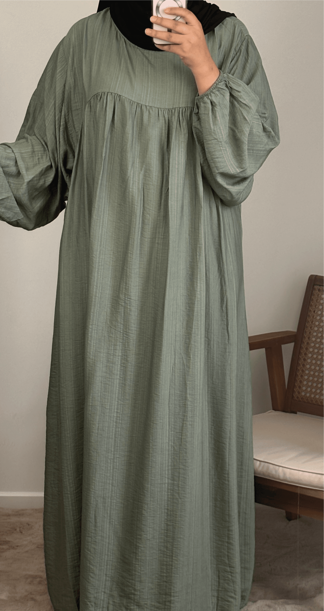 robe coton effet lin