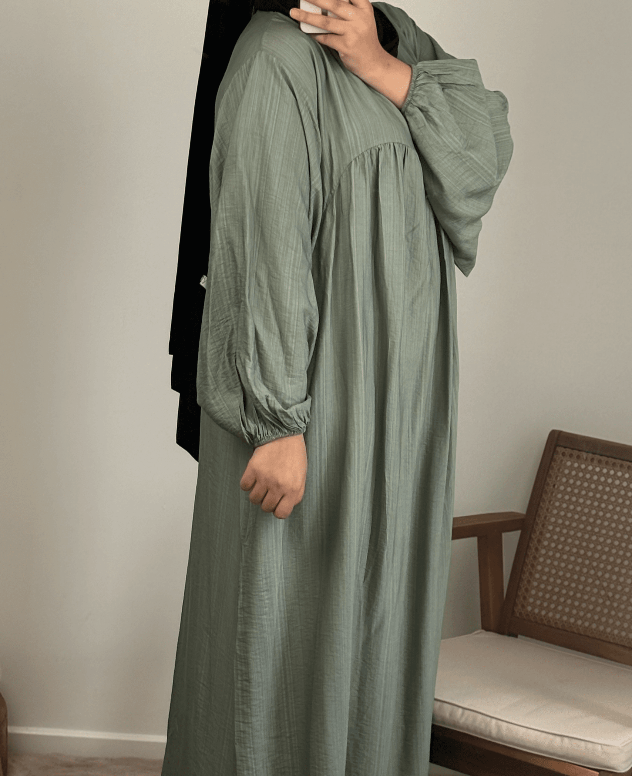 robe coton effet lin