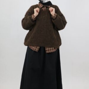 New Arrivals chemise à carreaux marron oversize – tissu épais automnal