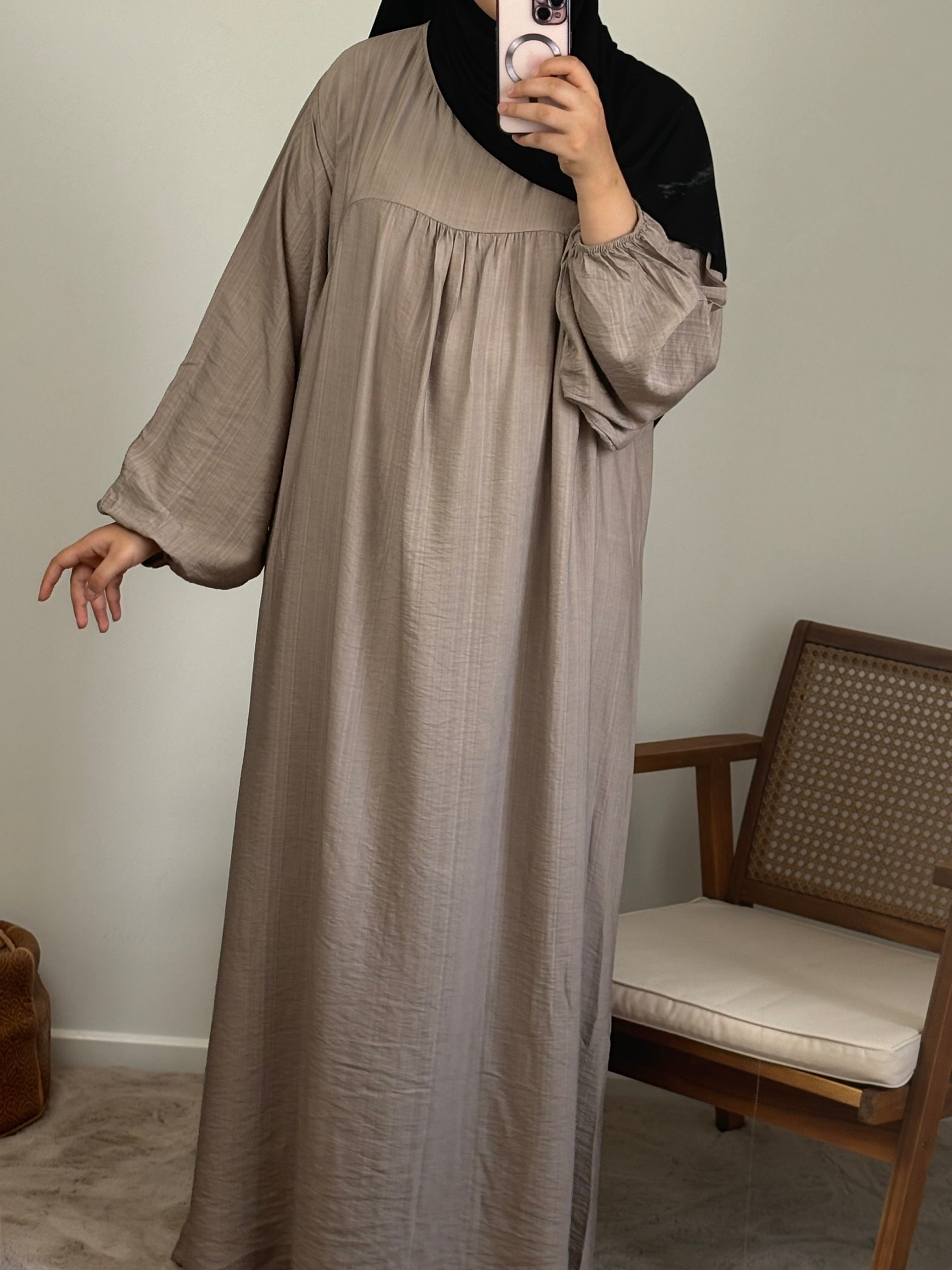 robe coton effet lin