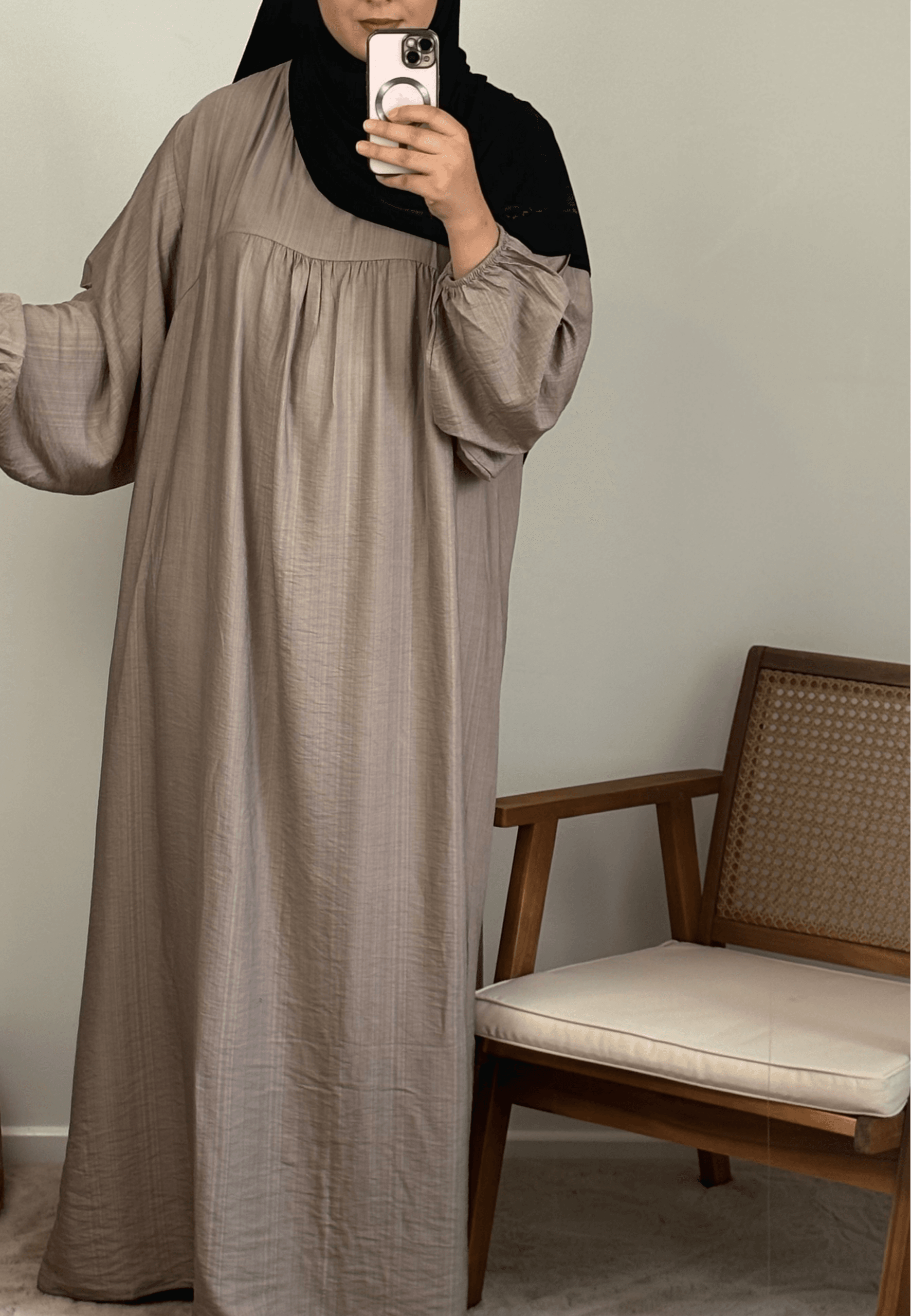 robe coton effet lin