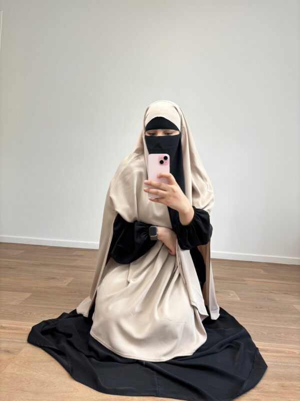 Hijab beige jersey femme – Meraaya