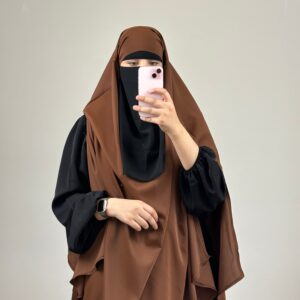 hijab marron caramel