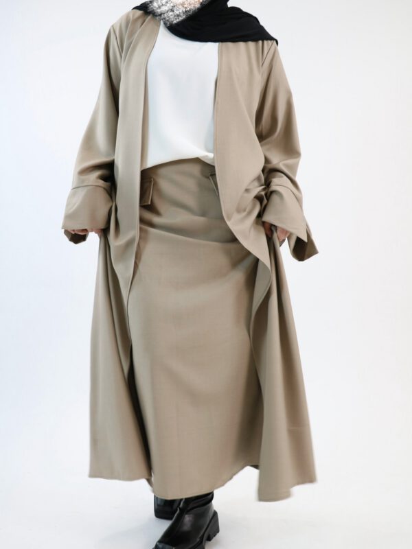 Ensemble prestige 3 pièces taupe élégance – Meraaya