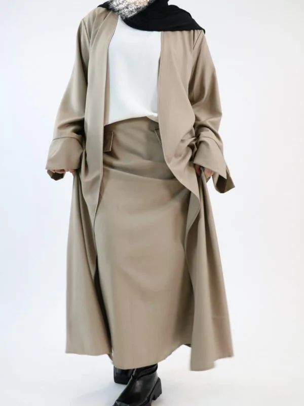 Ensemble prestige 3 pièces taupe élégance – Meraaya